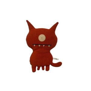 Ugly Doll Red Monster Dog Plush Stuffed Animal One Eye 12” Orange 2004 Vintage